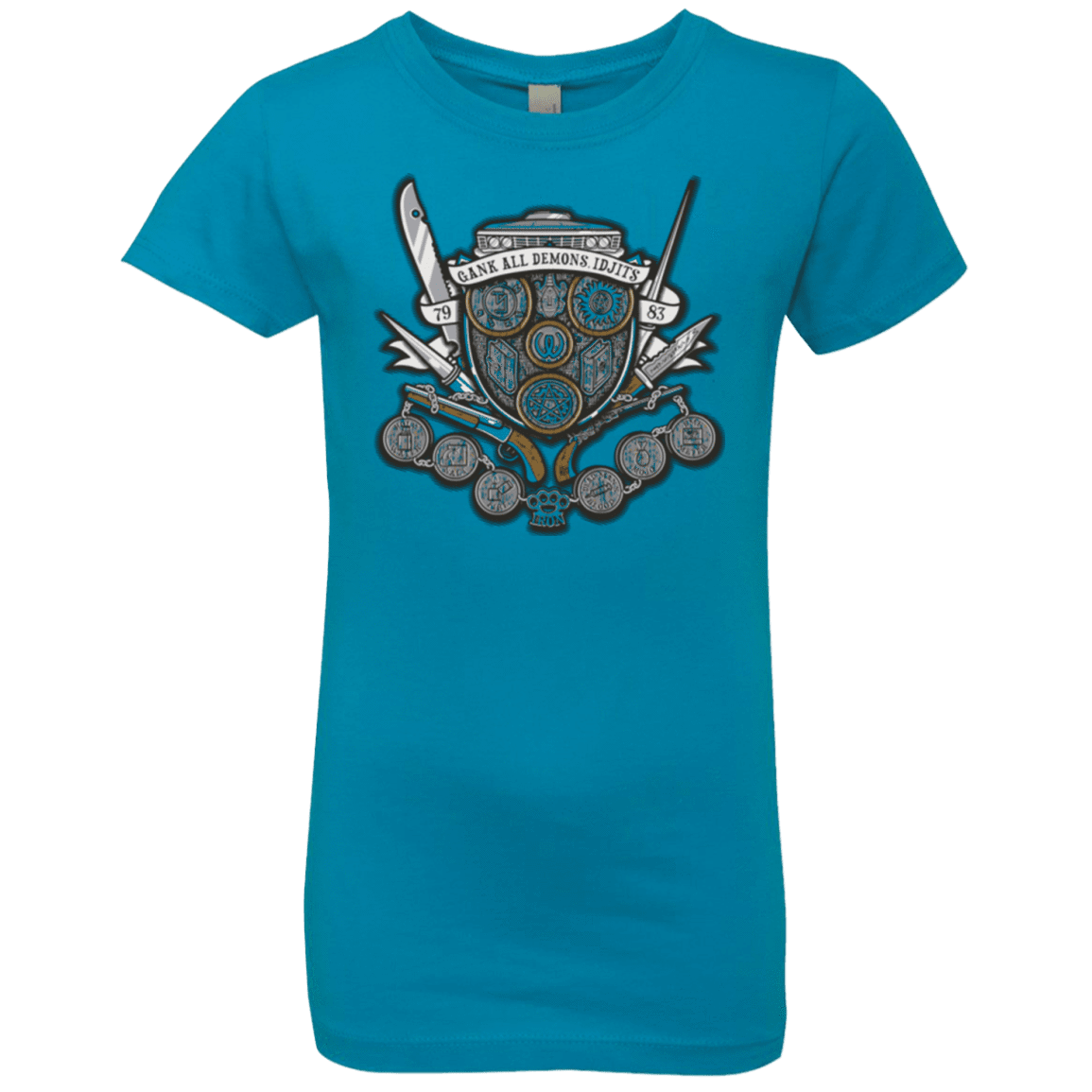 T-Shirts Turquoise / YXS Winchester's Crest Girls Premium T-Shirt