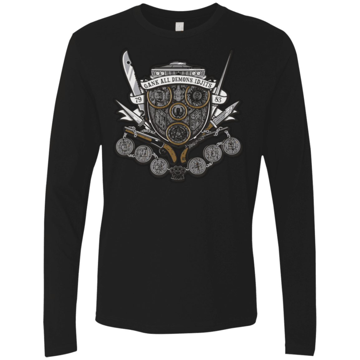 T-Shirts Black / Small Winchester's Crest Men's Premium Long Sleeve