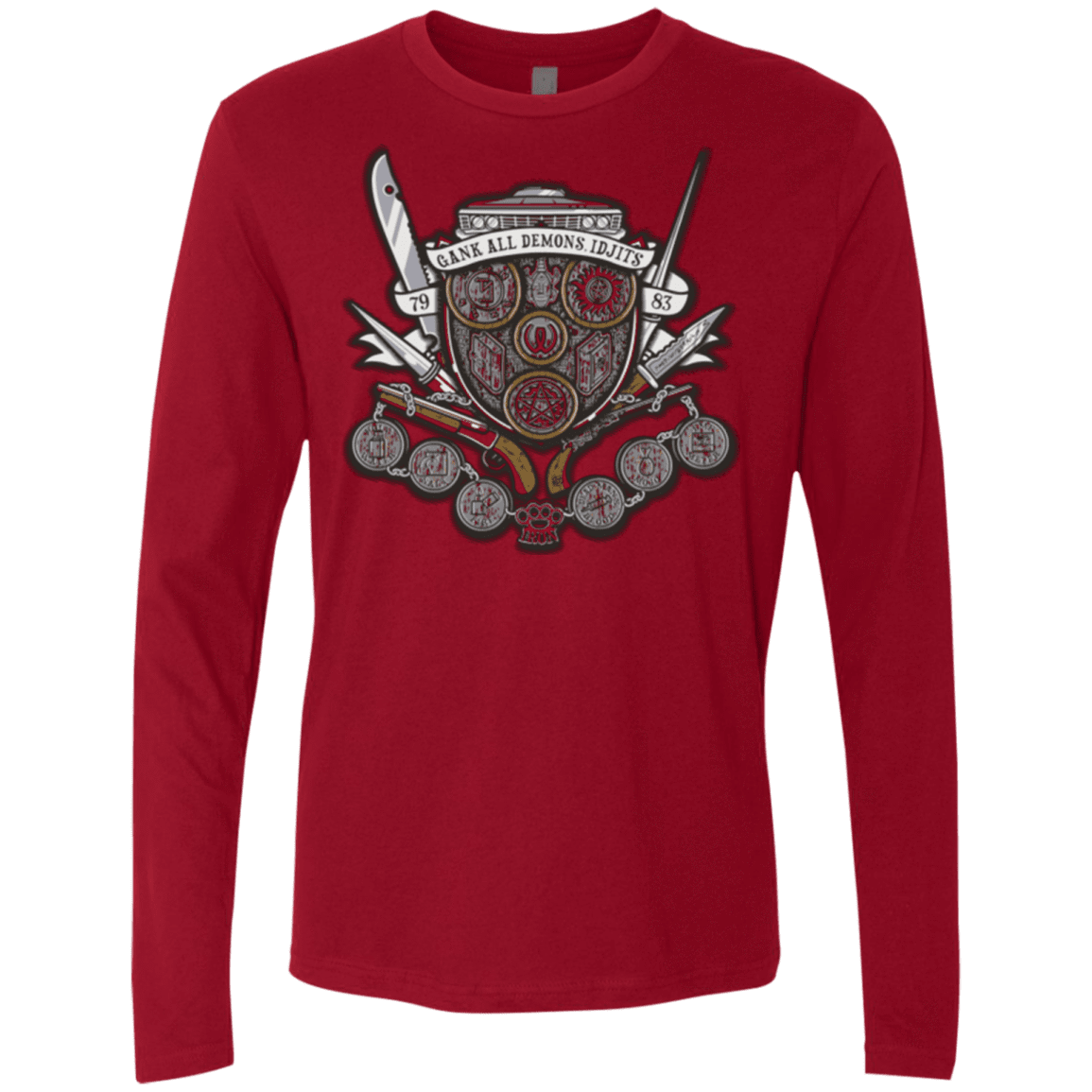 T-Shirts Cardinal / Small Winchester's Crest Men's Premium Long Sleeve