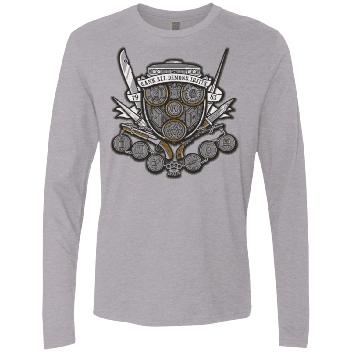 T-Shirts Heather Grey / Small Winchester's Crest Men's Premium Long Sleeve