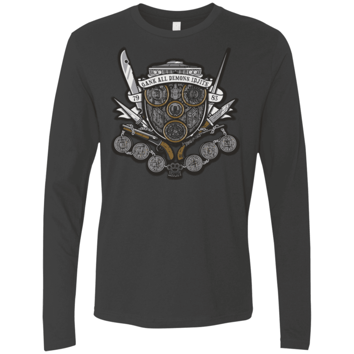 T-Shirts Heavy Metal / Small Winchester's Crest Men's Premium Long Sleeve