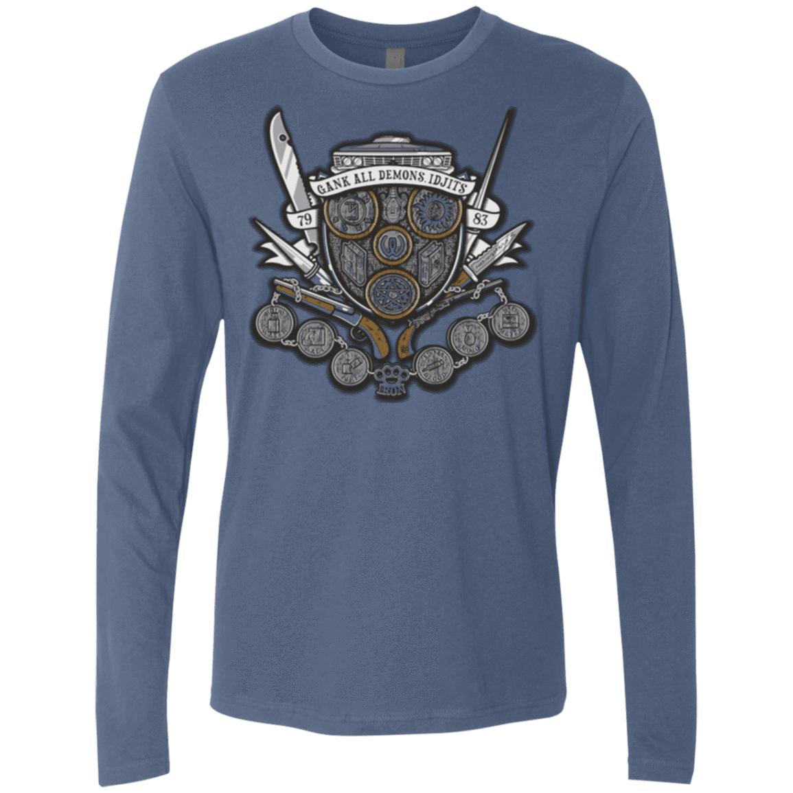 T-Shirts Indigo / Small Winchester's Crest Men's Premium Long Sleeve