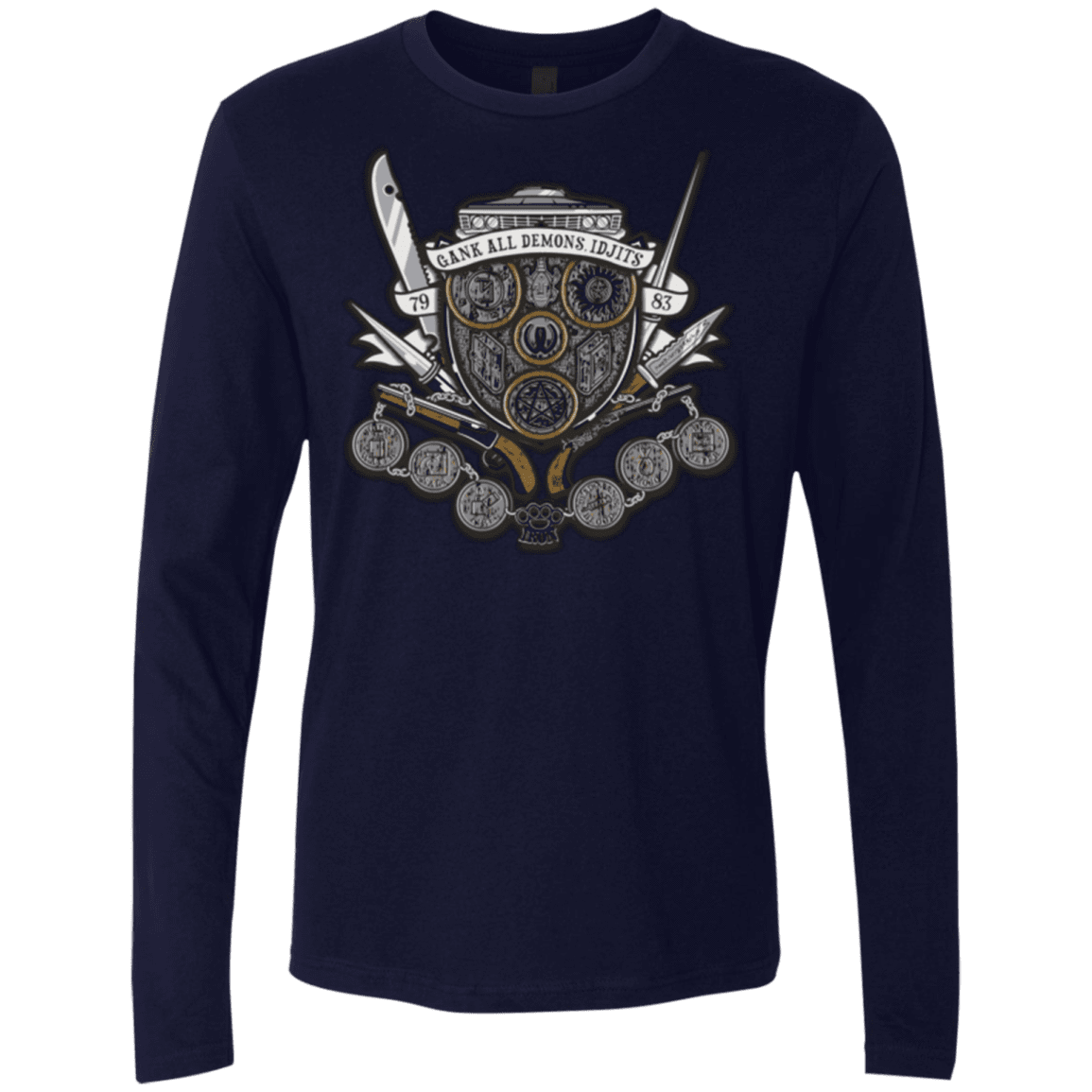 T-Shirts Midnight Navy / Small Winchester's Crest Men's Premium Long Sleeve