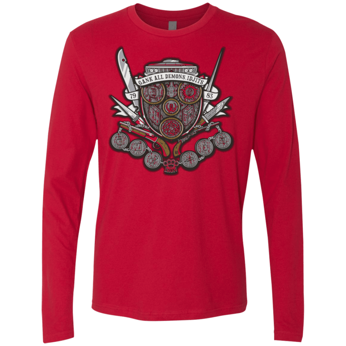 T-Shirts Red / Small Winchester's Crest Men's Premium Long Sleeve