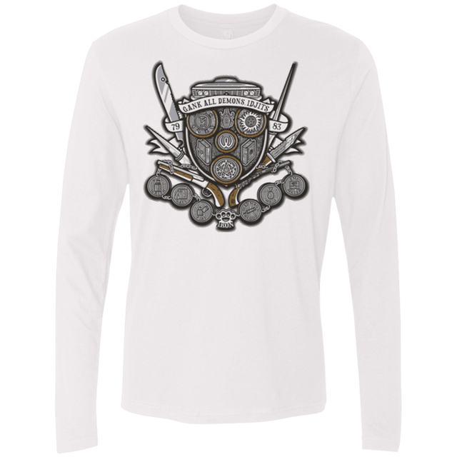 T-Shirts White / Small Winchester's Crest Men's Premium Long Sleeve