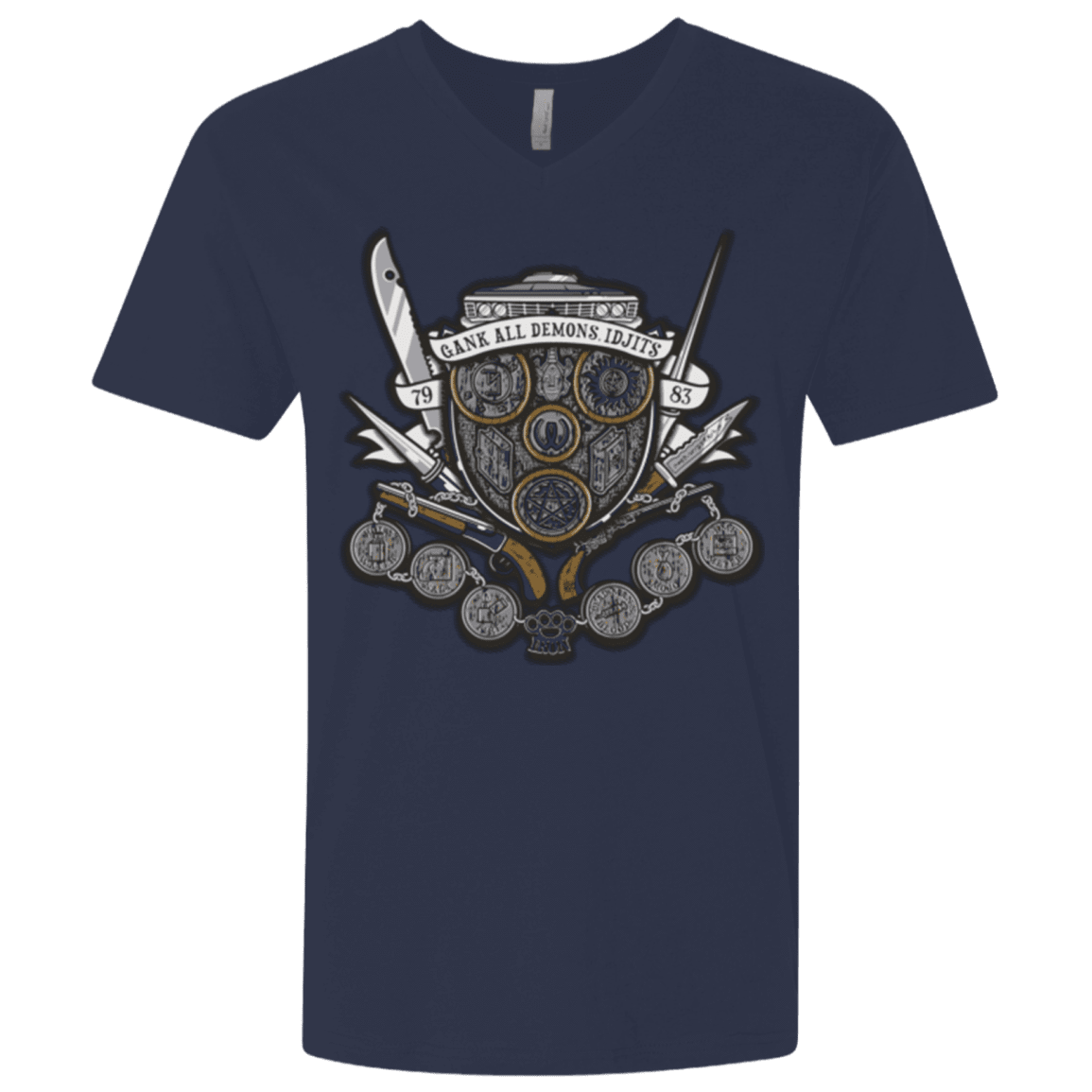 T-Shirts Midnight Navy / X-Small Winchester's Crest Men's Premium V-Neck