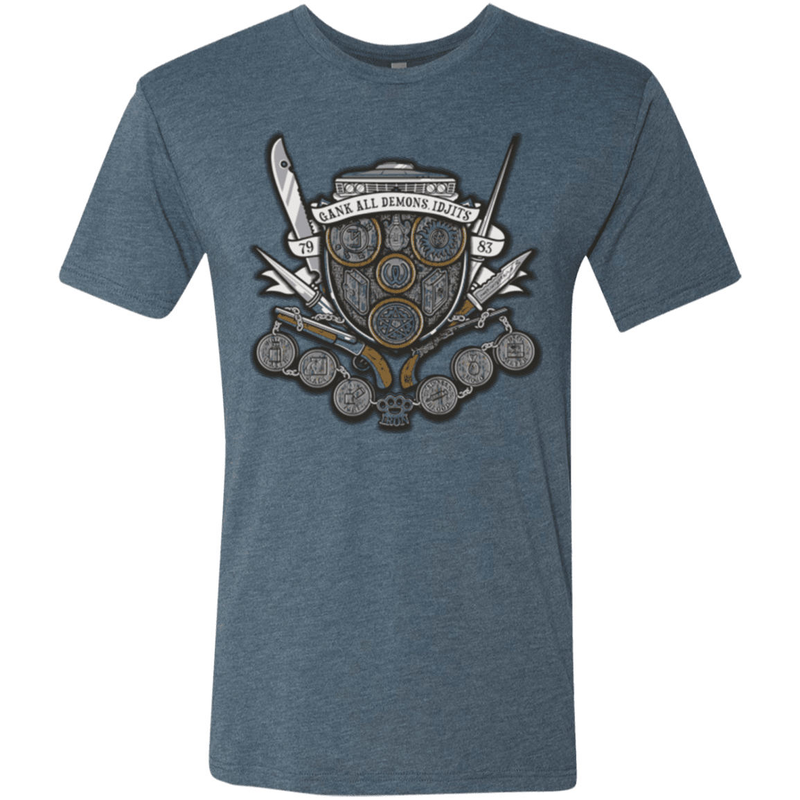 T-Shirts Indigo / Small Winchester's Crest Men's Triblend T-Shirt