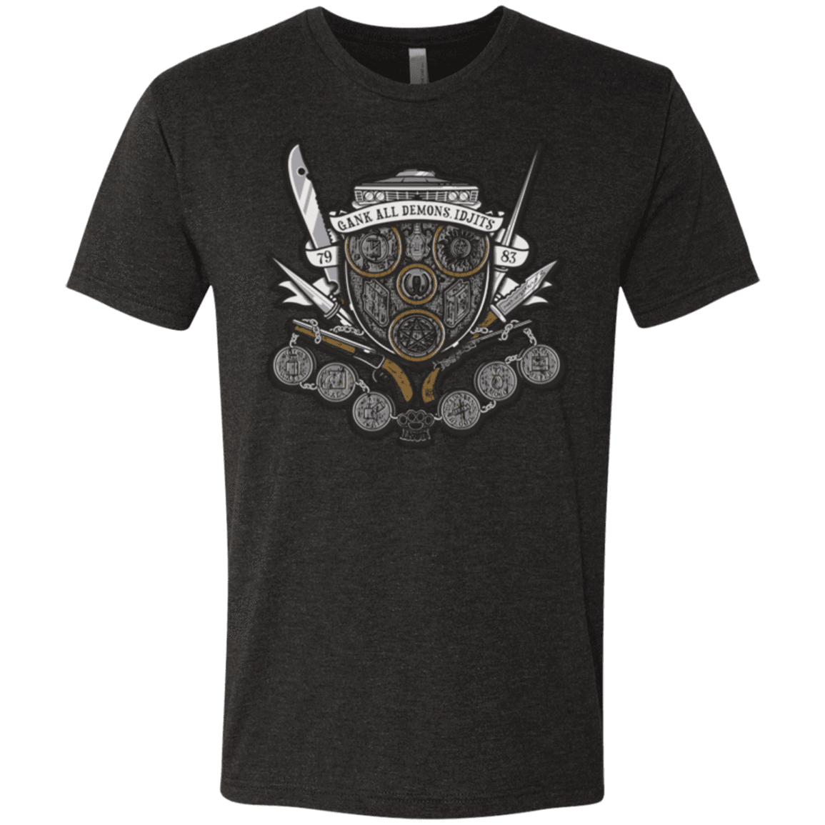T-Shirts Vintage Black / Small Winchester's Crest Men's Triblend T-Shirt