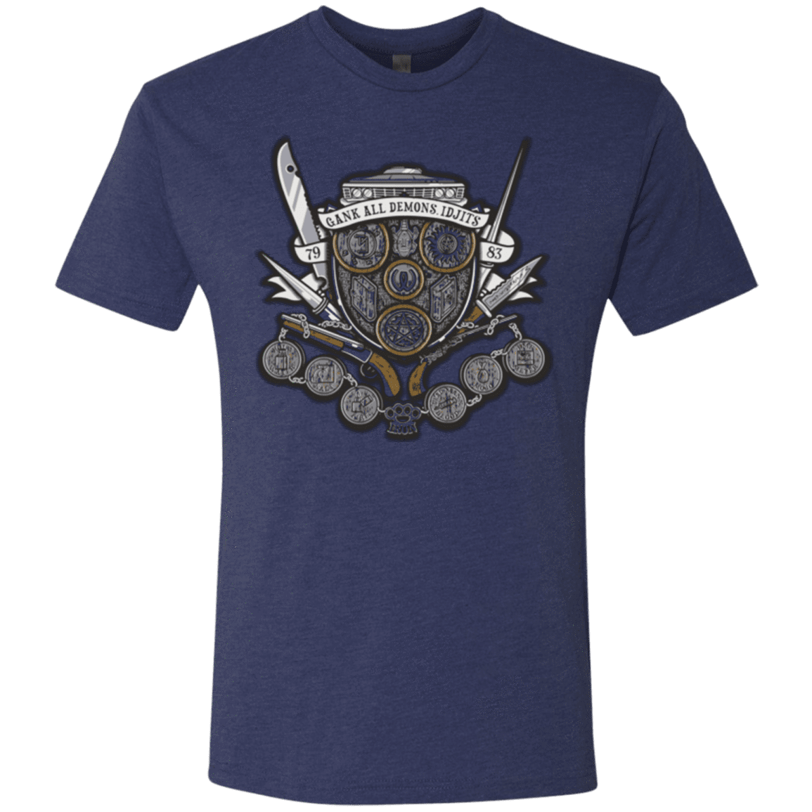 T-Shirts Vintage Navy / Small Winchester's Crest Men's Triblend T-Shirt