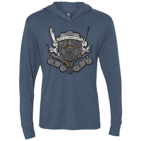 T-Shirts Indigo / X-Small Winchester's Crest Triblend Long Sleeve Hoodie Tee