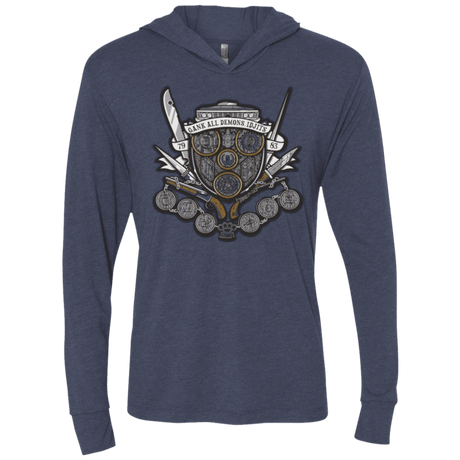 T-Shirts Vintage Navy / X-Small Winchester's Crest Triblend Long Sleeve Hoodie Tee