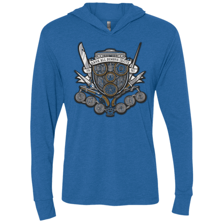 T-Shirts Vintage Royal / X-Small Winchester's Crest Triblend Long Sleeve Hoodie Tee