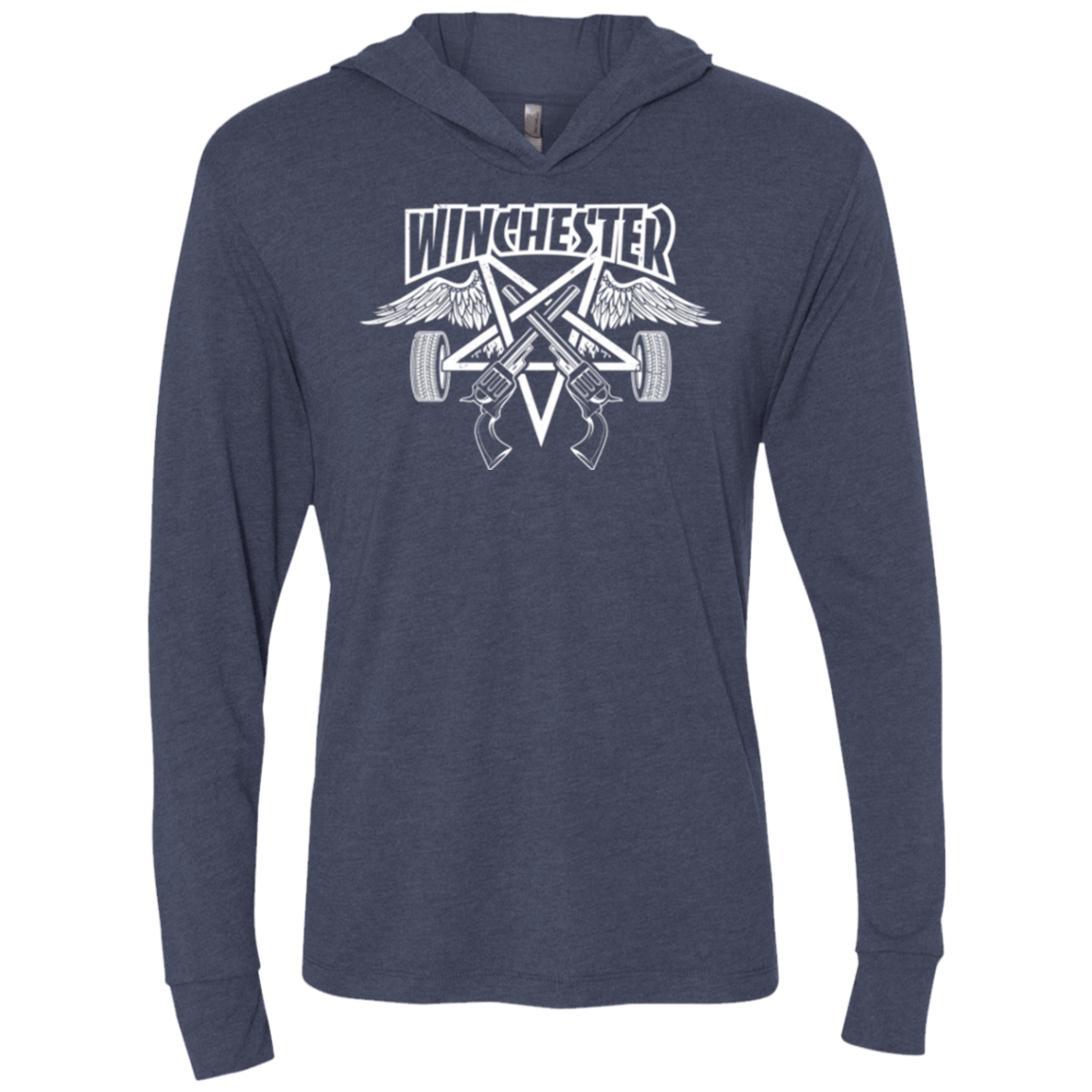 T-Shirts Vintage Navy / X-Small WINCHESTER Triblend Long Sleeve Hoodie Tee