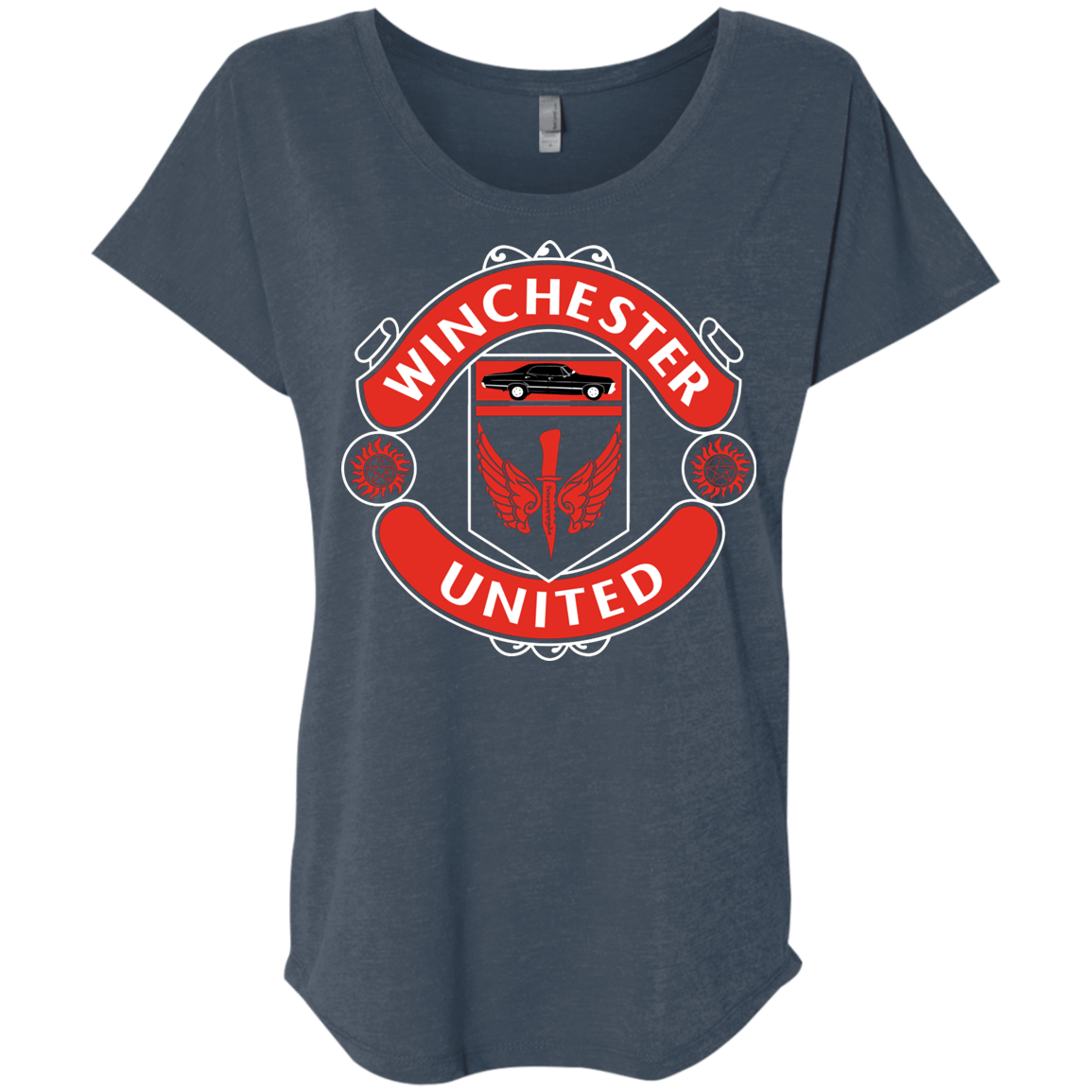 T-Shirts Indigo / X-Small Winchester United Triblend Dolman Sleeve