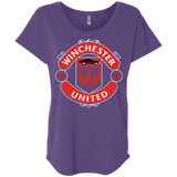 T-Shirts Purple Rush / X-Small Winchester United Triblend Dolman Sleeve