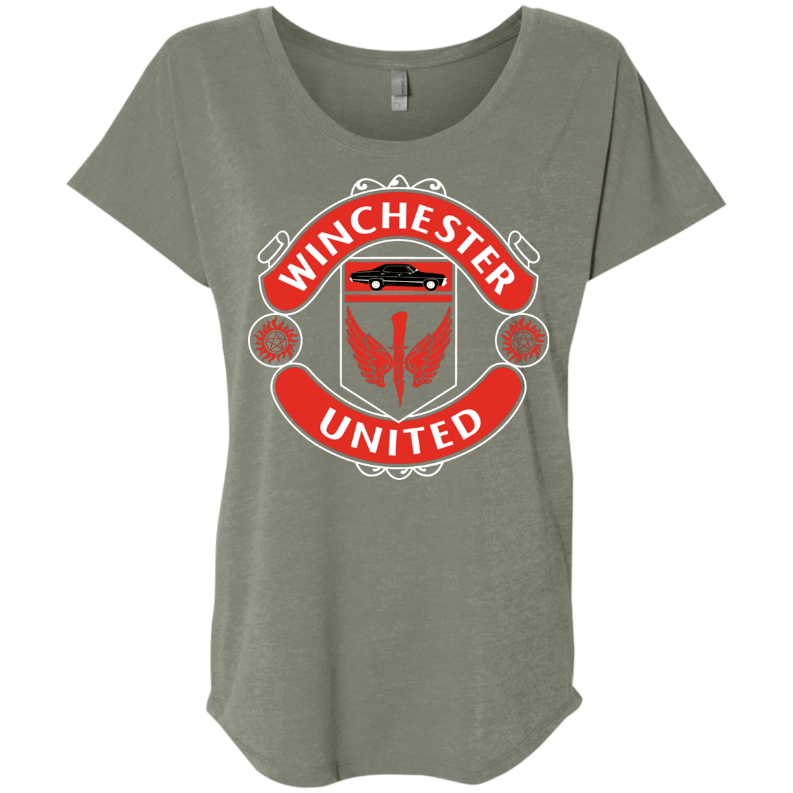 T-Shirts Venetian Grey / X-Small Winchester United Triblend Dolman Sleeve
