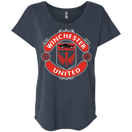 T-Shirts Vintage Navy / X-Small Winchester United Triblend Dolman Sleeve
