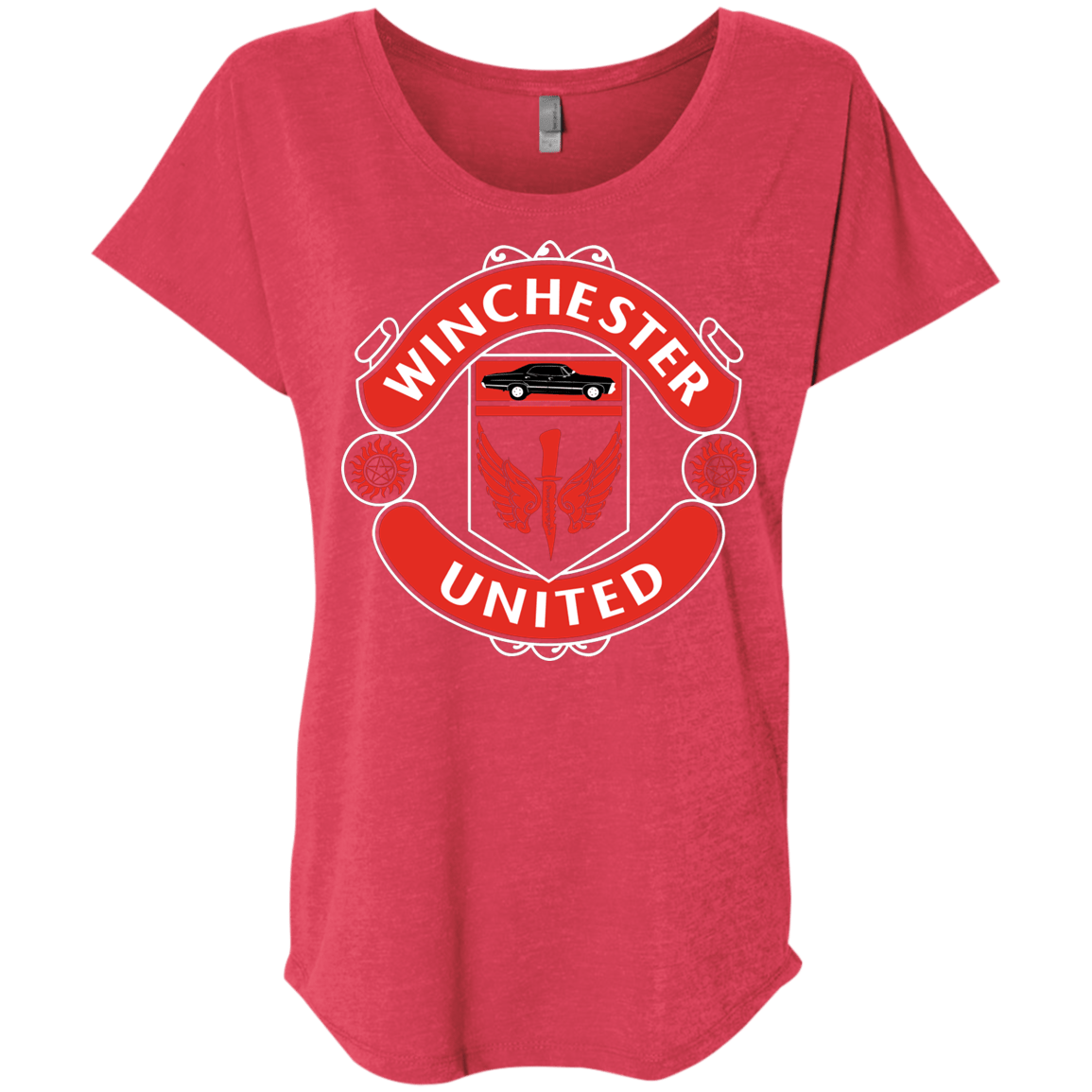 T-Shirts Vintage Red / X-Small Winchester United Triblend Dolman Sleeve