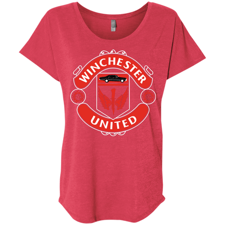 T-Shirts Vintage Red / X-Small Winchester United Triblend Dolman Sleeve
