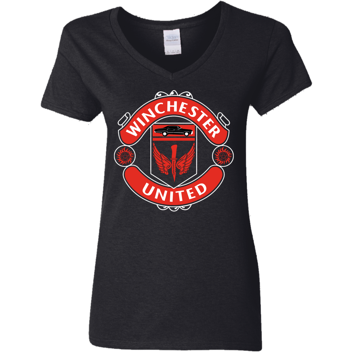 T-Shirts Black / S Winchester United Women's V-Neck T-Shirt