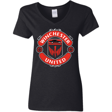 T-Shirts Black / S Winchester United Women's V-Neck T-Shirt