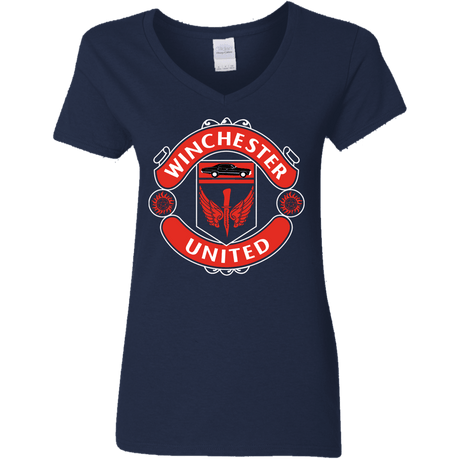 T-Shirts Navy / S Winchester United Women's V-Neck T-Shirt