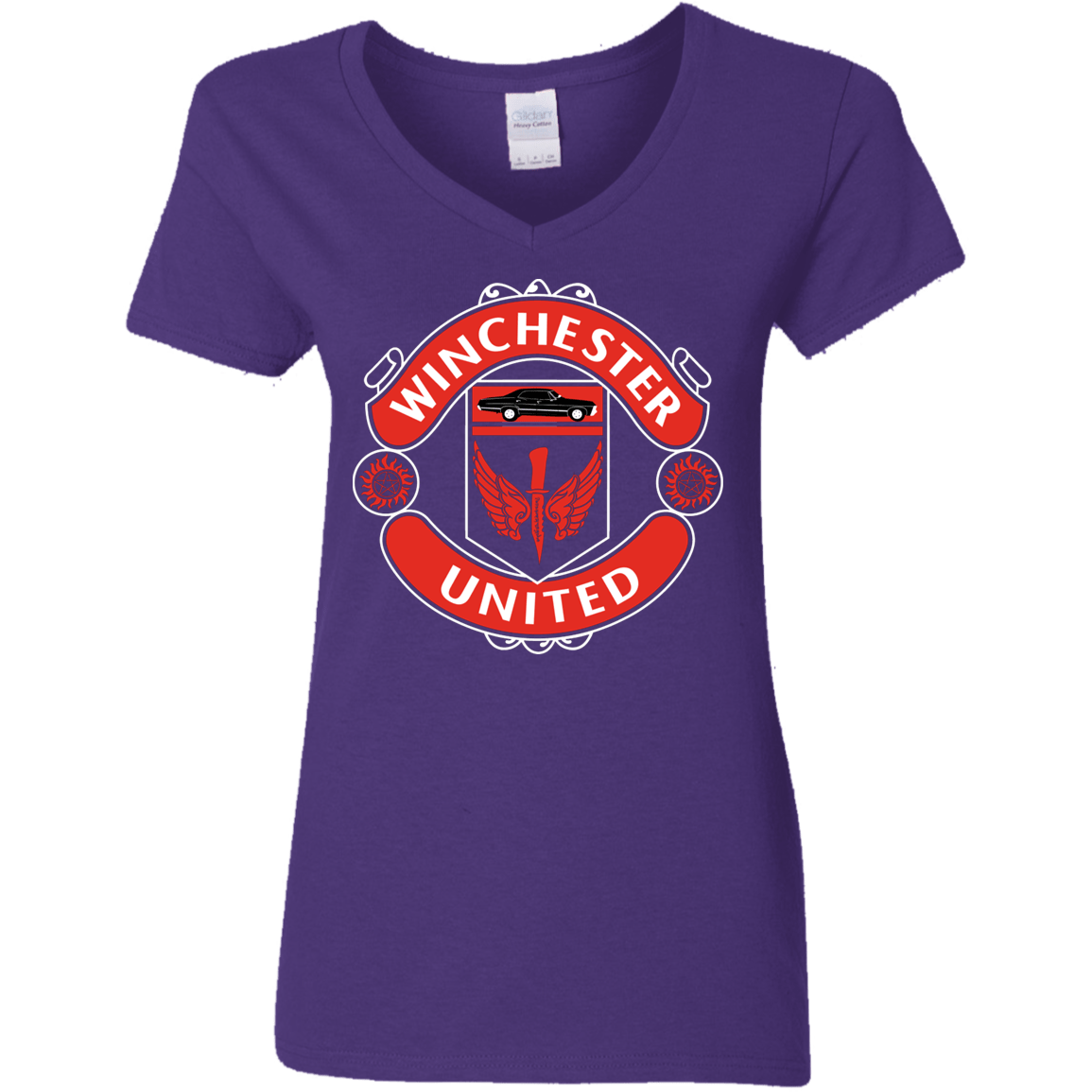 T-Shirts Purple / S Winchester United Women's V-Neck T-Shirt