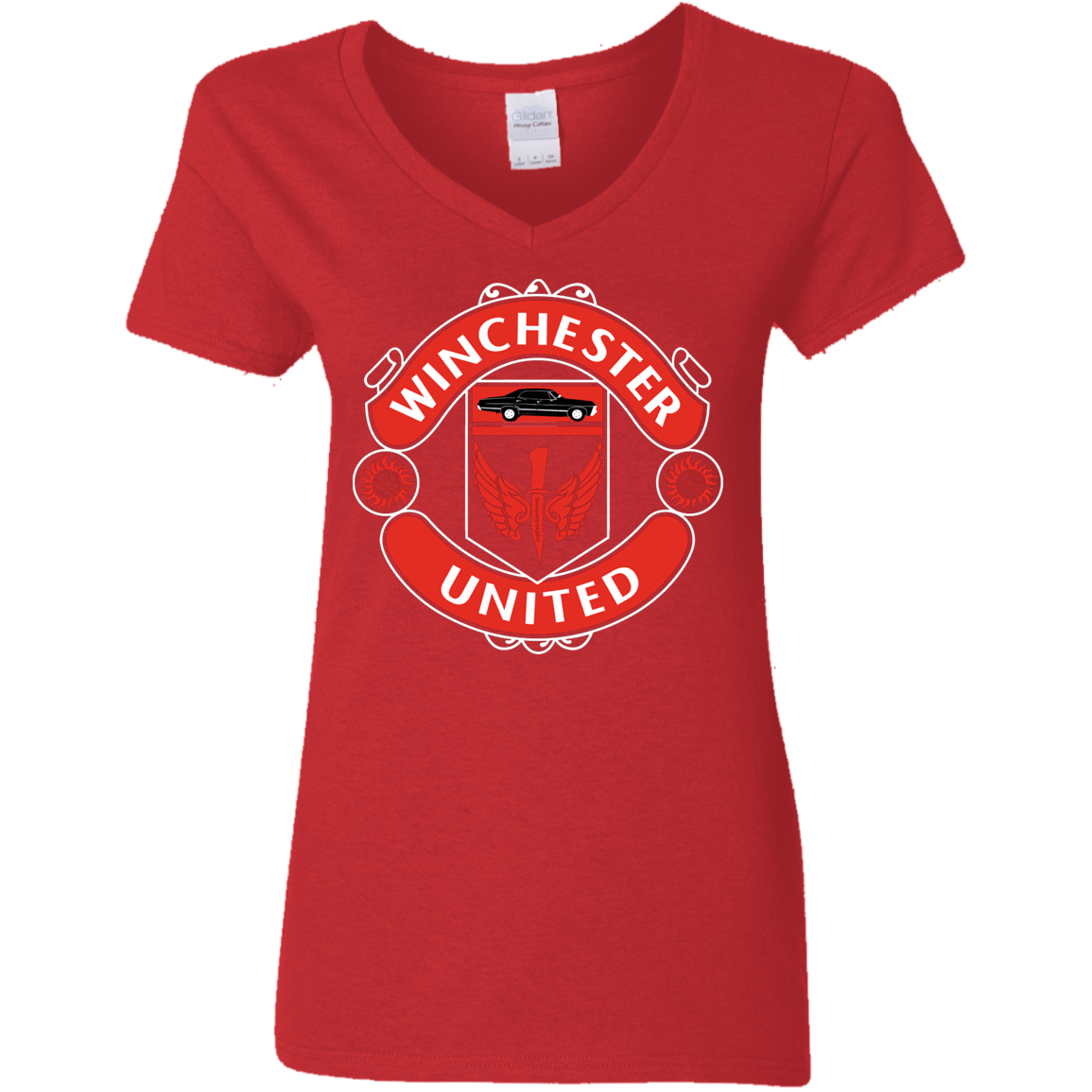 T-Shirts Red / S Winchester United Women's V-Neck T-Shirt