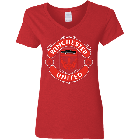 T-Shirts Red / S Winchester United Women's V-Neck T-Shirt