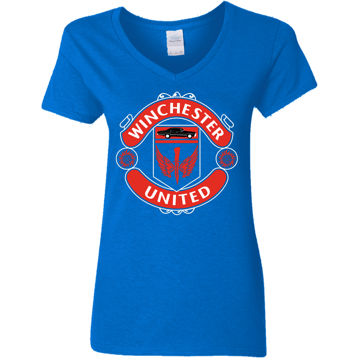 T-Shirts Royal / S Winchester United Women's V-Neck T-Shirt