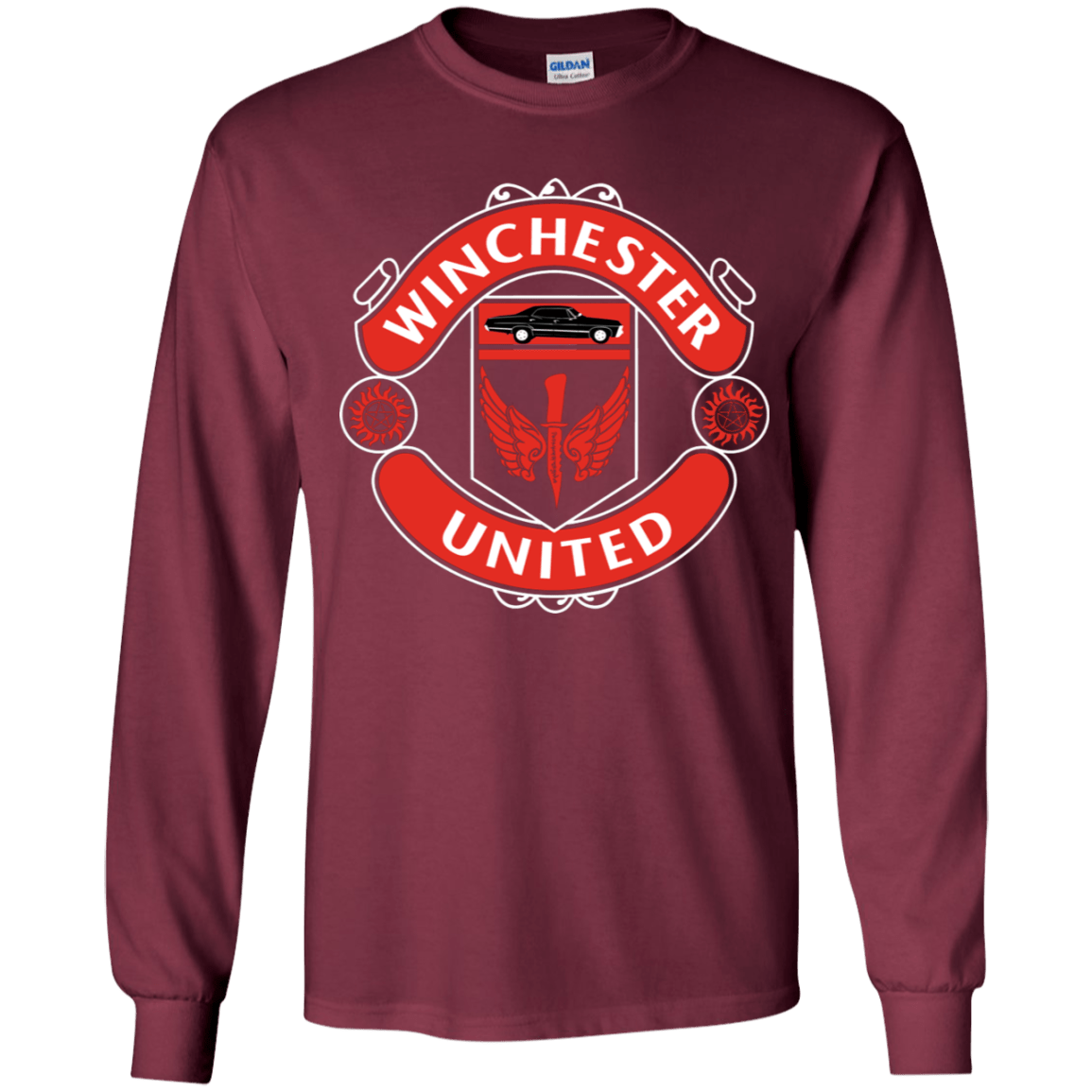 T-Shirts Maroon / YS Winchester United Youth Long Sleeve T-Shirt