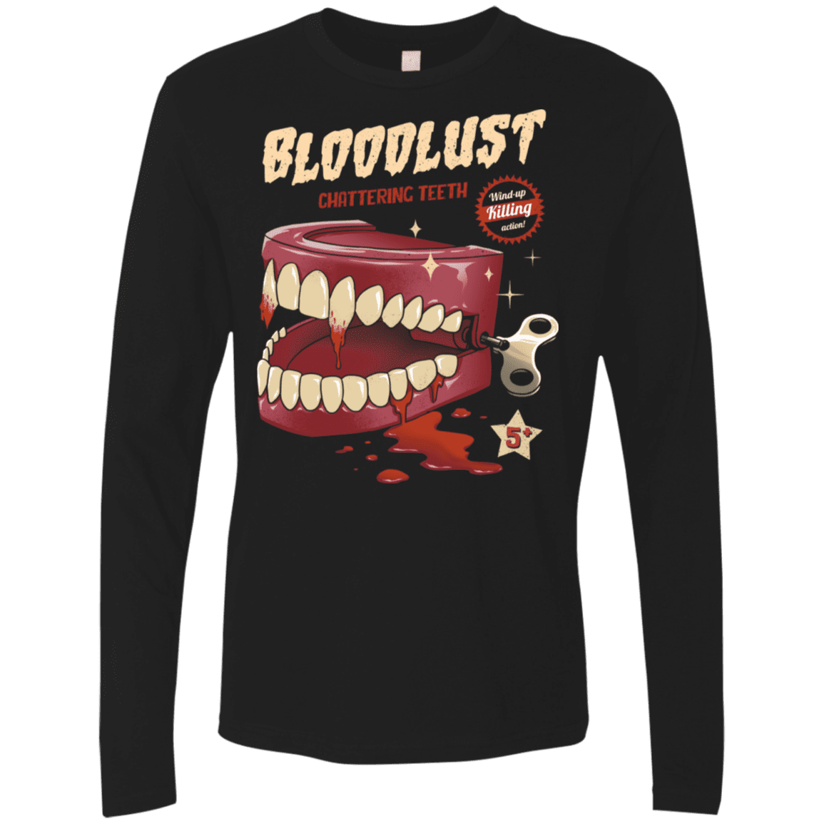 T-Shirts Black / S Wind-Up Killer Teeth Men's Premium Long Sleeve