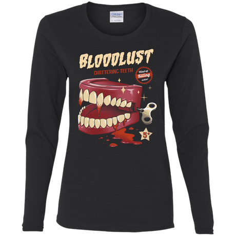 T-Shirts Black / S Wind-Up Killer Teeth Women's Long Sleeve T-Shirt