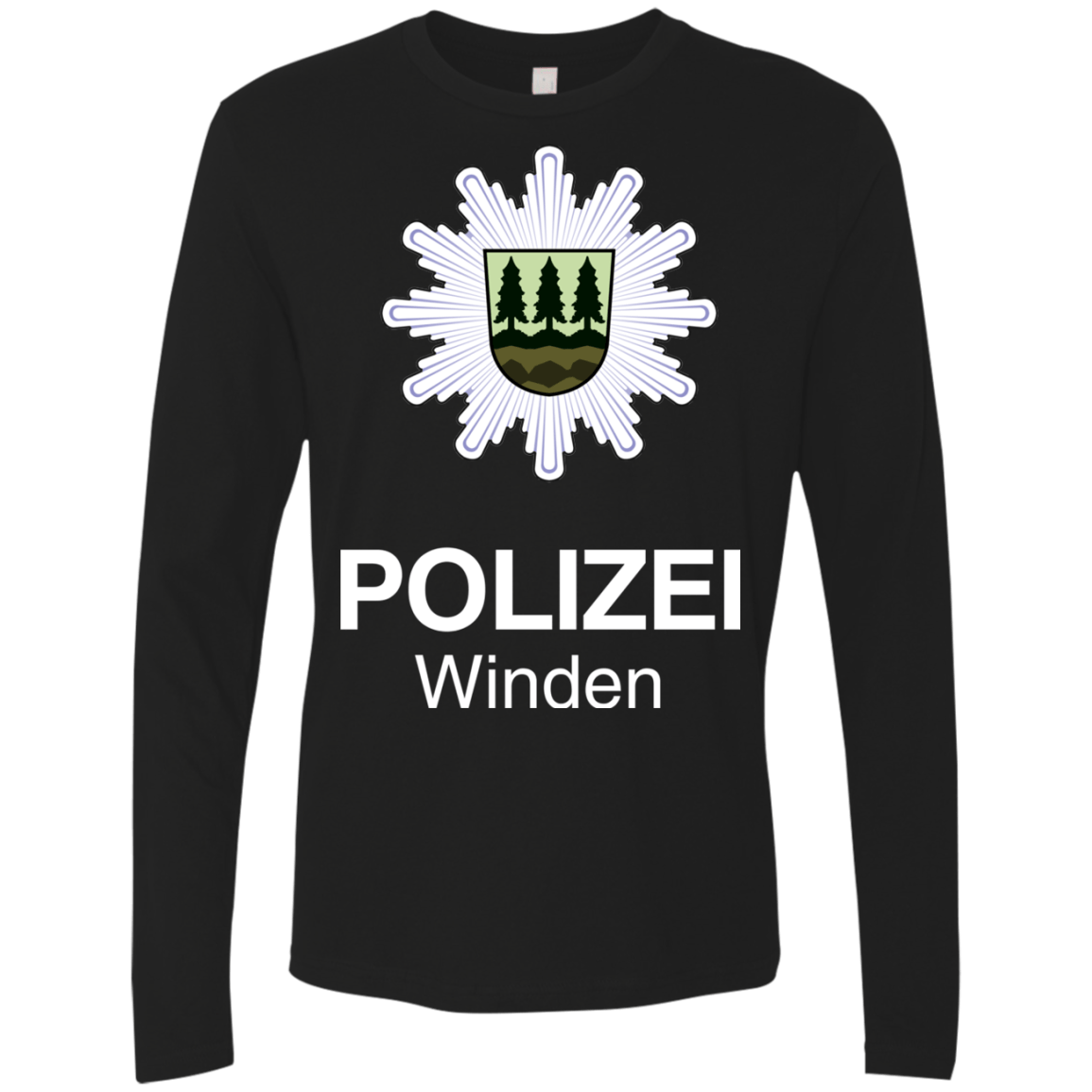 T-Shirts Black / Small Winden Polizei Men's Premium Long Sleeve
