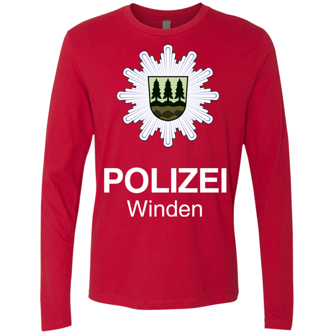 T-Shirts Red / Small Winden Polizei Men's Premium Long Sleeve