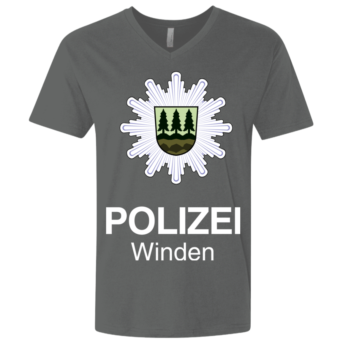 T-Shirts Heavy Metal / X-Small Winden Polizei Men's Premium V-Neck