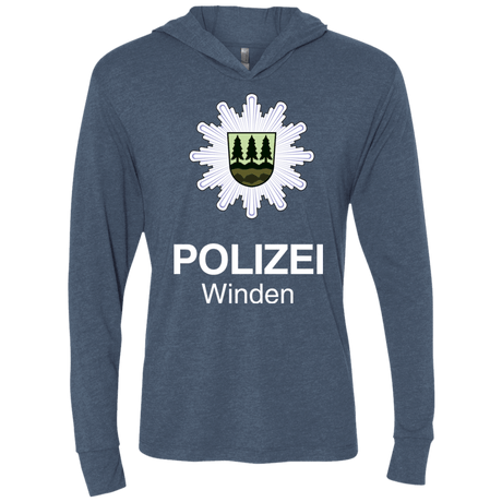 T-Shirts Indigo / X-Small Winden Polizei Triblend Long Sleeve Hoodie Tee