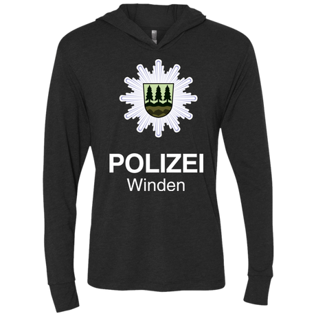 T-Shirts Vintage Black / X-Small Winden Polizei Triblend Long Sleeve Hoodie Tee