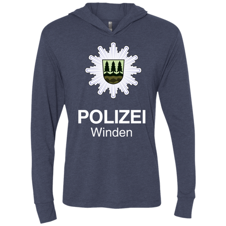 T-Shirts Vintage Navy / X-Small Winden Polizei Triblend Long Sleeve Hoodie Tee