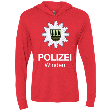 T-Shirts Vintage Red / X-Small Winden Polizei Triblend Long Sleeve Hoodie Tee