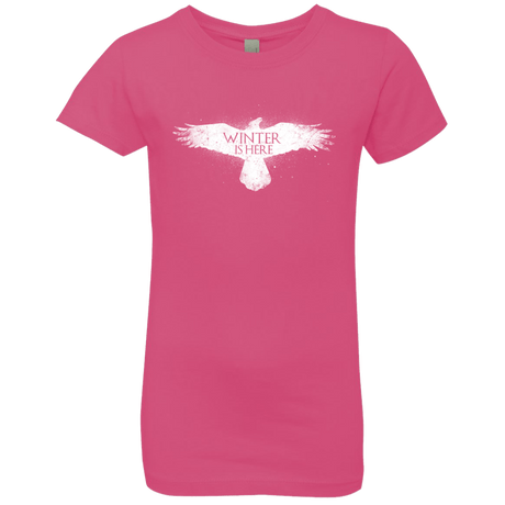 T-Shirts Hot Pink / YXS Winter is here Girls Premium T-Shirt