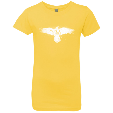 T-Shirts Vibrant Yellow / YXS Winter is here Girls Premium T-Shirt