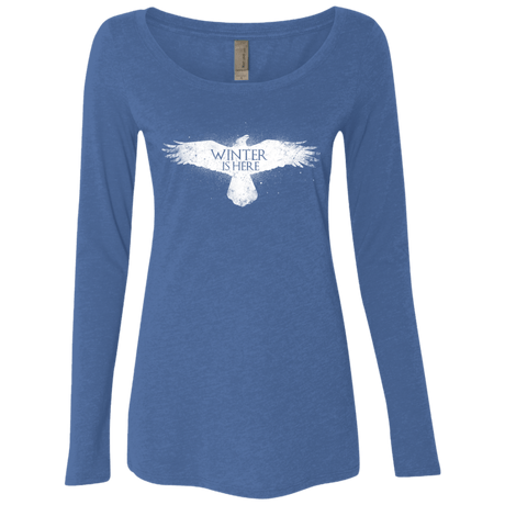 T-Shirts Vintage Royal / Small Winter is here Women's Triblend Long Sleeve Shirt