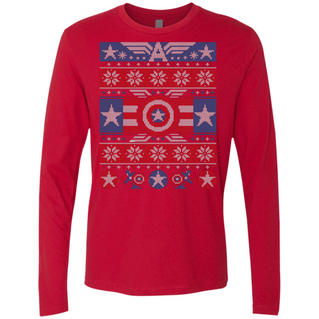 T-Shirts Red / Small Winter Soldier Men's Premium Long Sleeve