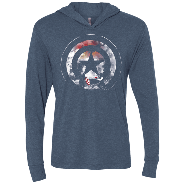 T-Shirts Indigo / X-Small Winter VS America Triblend Long Sleeve Hoodie Tee