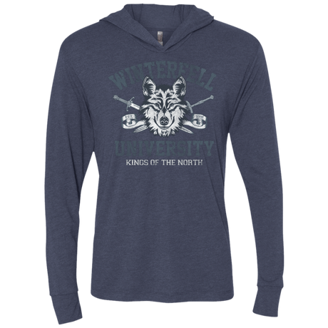T-Shirts Vintage Navy / X-Small Winterfell U Triblend Long Sleeve Hoodie Tee