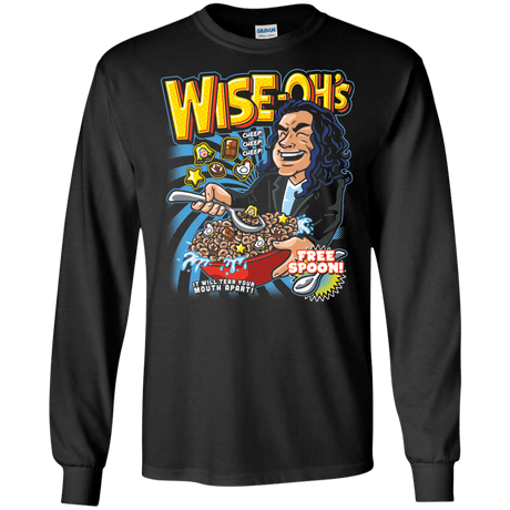 T-Shirts Black / S Wise-Oh's Men's Long Sleeve T-Shirt