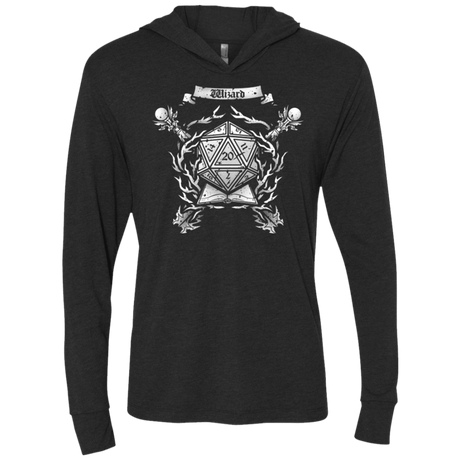 T-Shirts Vintage Black / X-Small WIZARD CREST Triblend Long Sleeve Hoodie Tee