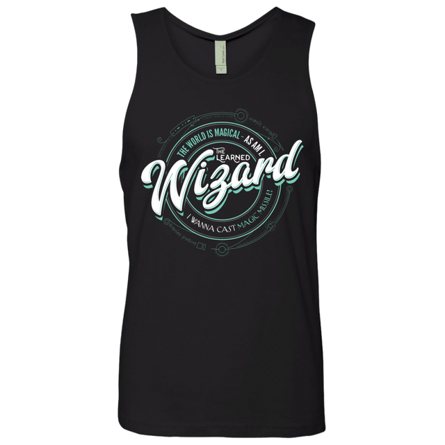 T-Shirts Black / S Wizard Men's Premium Tank Top