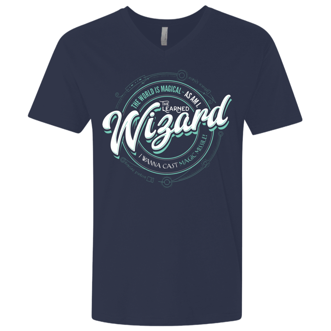 T-Shirts Midnight Navy / X-Small Wizard Men's Premium V-Neck